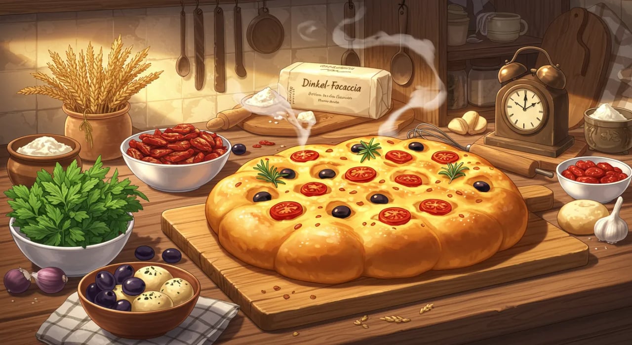 Deine ultimative Anleitung zur luftigen Dinkel-Focaccia – Mit Olivenöl, Kräutern und ganz viel Geduld Cover