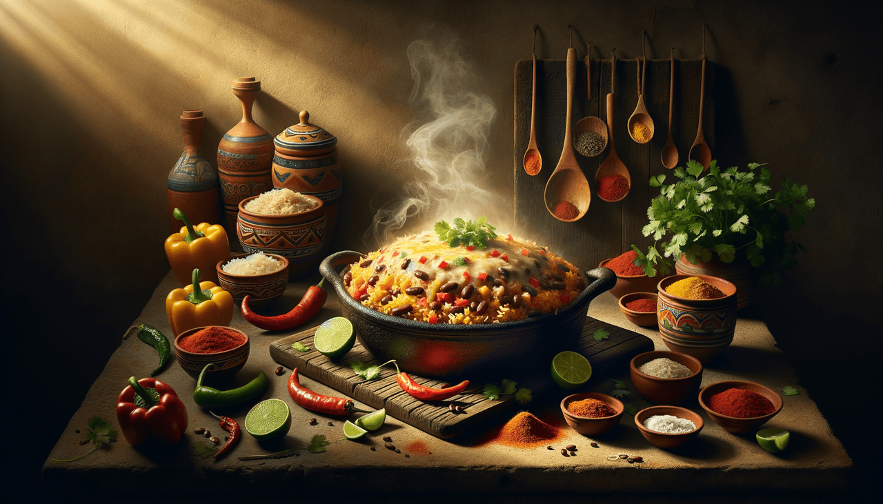 Einfache und Schnelle Zubereitung eines Mexikanischen Reisauflaufs Cover